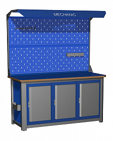 На сайте Трейдимпорт можно недорого купить Верстак трёхтумбовый MECHANIC-М15.000Э2С Верстакофф. 